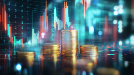 Financial Innovation Double Exposure with Coins and Digital Graph