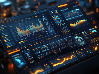 Fototapeta premium Futuristic Data Visualization Interface
