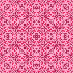 Fototapeta premium Pink Rhythm: Hearts and Drops