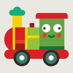 Fototapeta premium Vector illustration of cartoon train