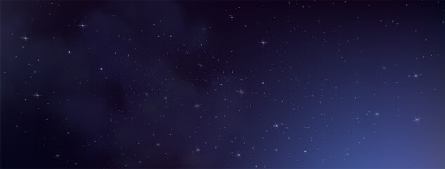 Obraz premium Starry night sky with astrological constellations. Space stars background.Space nebula and glittering stardust.