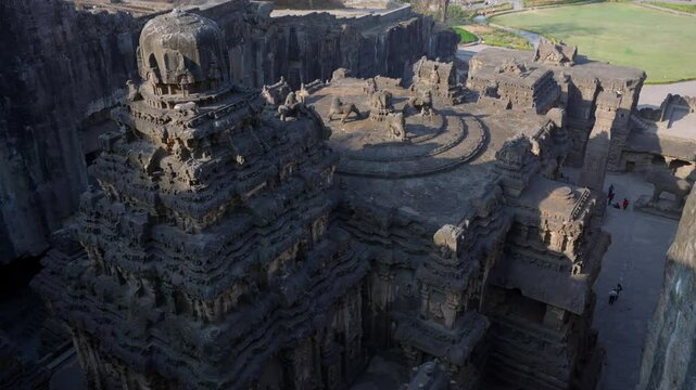 Kailasa temple at the Ellora Caves near Aurangabad, Maharashtra, India.