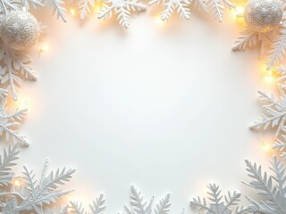 Obraz premium christmas background with snowflakes generative ai