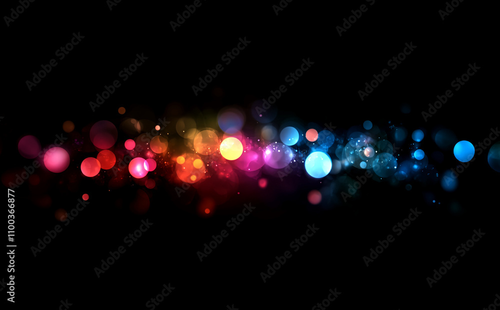 Poster colorful bokeh background creates a vibrant and dynamic atmosphere for creative design projects