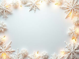 Obraz premium christmas background with snowflakes generative ai
