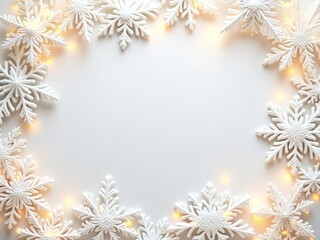 Obraz premium christmas background with snowflakes generative ai