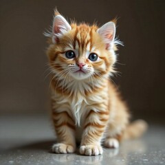 Obraz premium Stunning high definition photo of fluffy unusual kitten