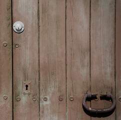 Old wooden door