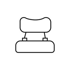 Car headrest icon Isolated flat vector in outline