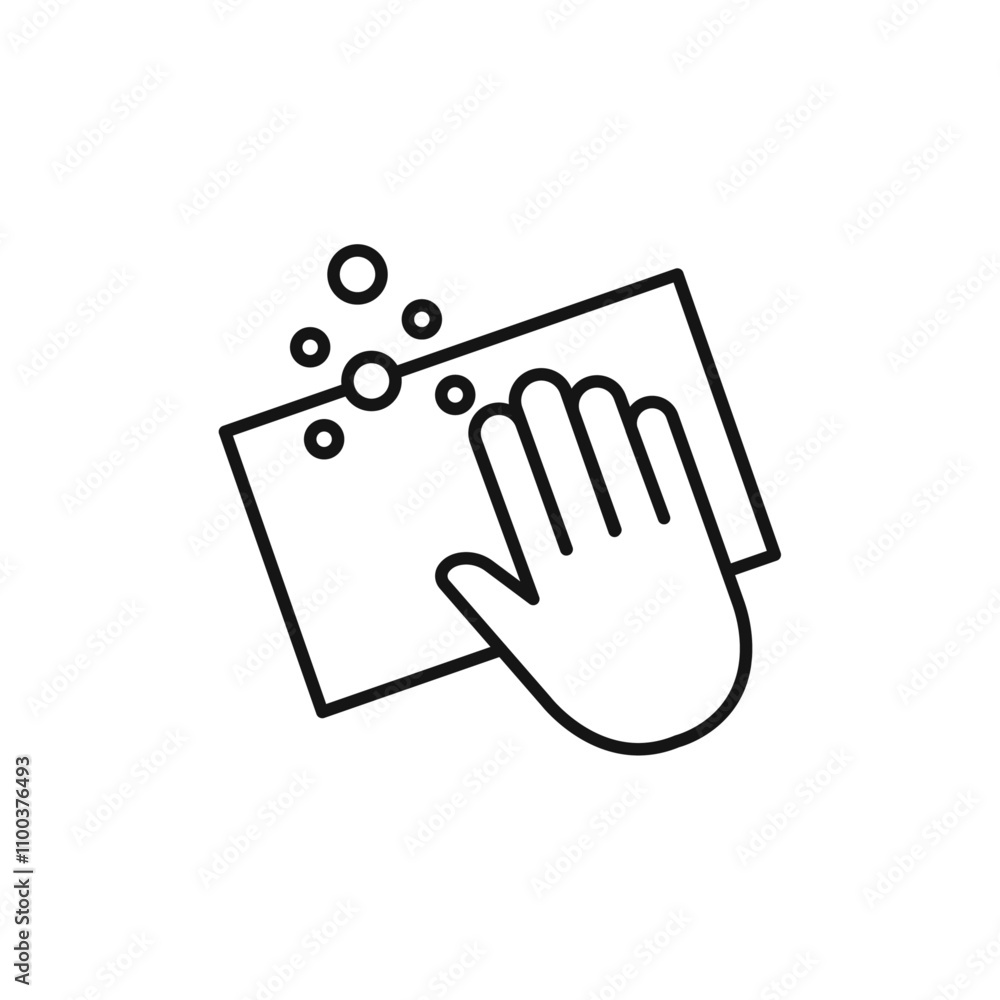 Poster clean icon isolated flat vector in outline