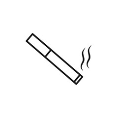 Cigarette icon Isolated flat vector in outline