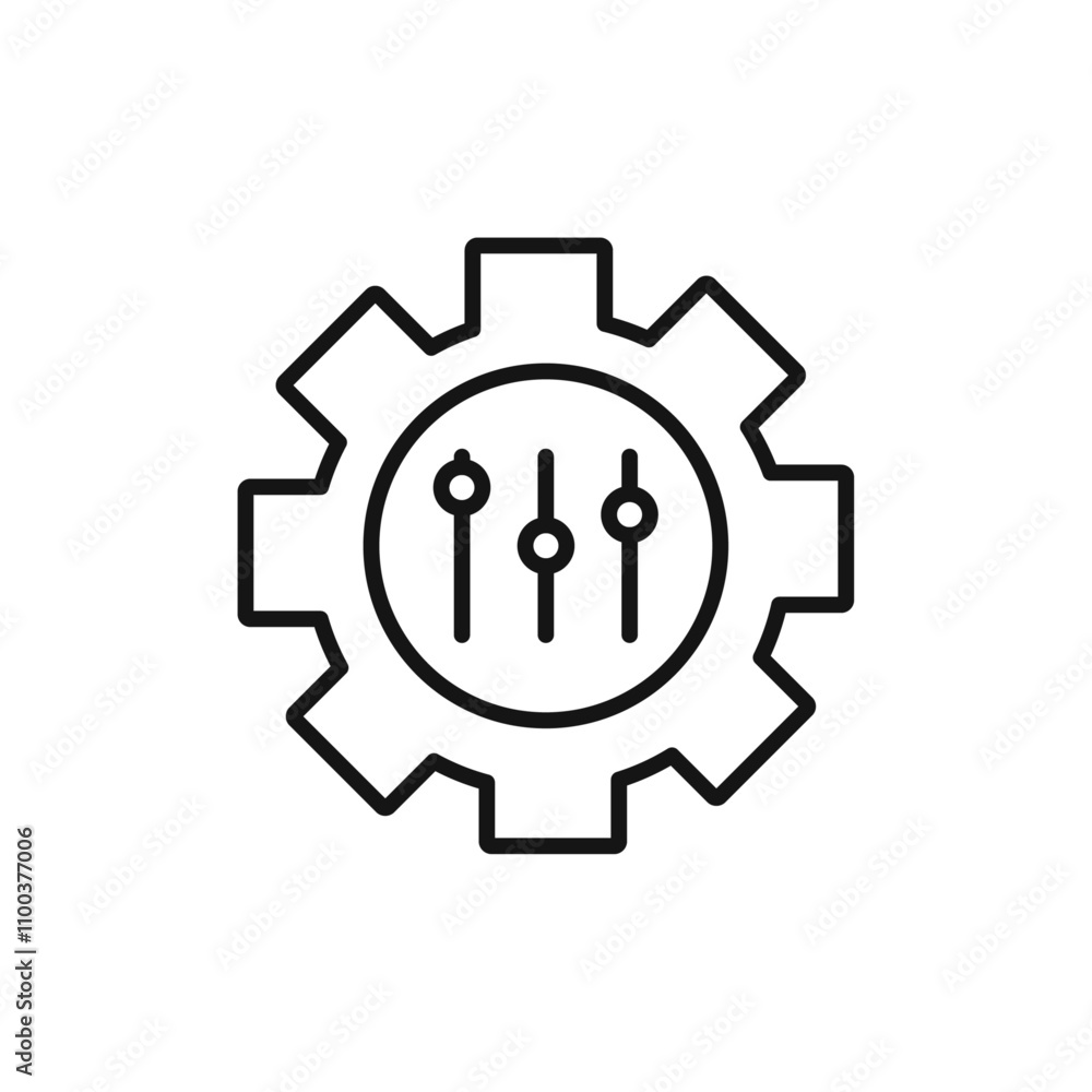 Poster customization icon isolated flat vector in outline