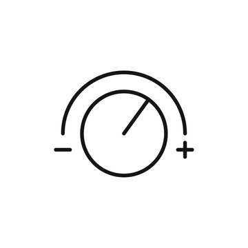 recommend clip art: Dimmer icon Isolated flat vector in outline