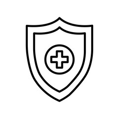 Obraz premium Health insurance icon Isolated flat vector in outline