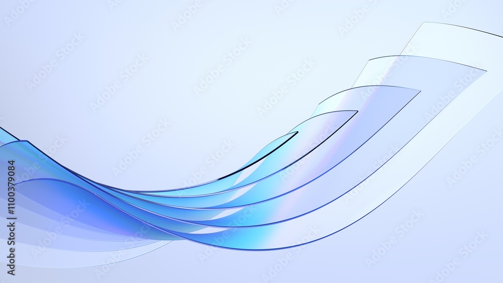 Poster abstract minimalist background design, 3d render