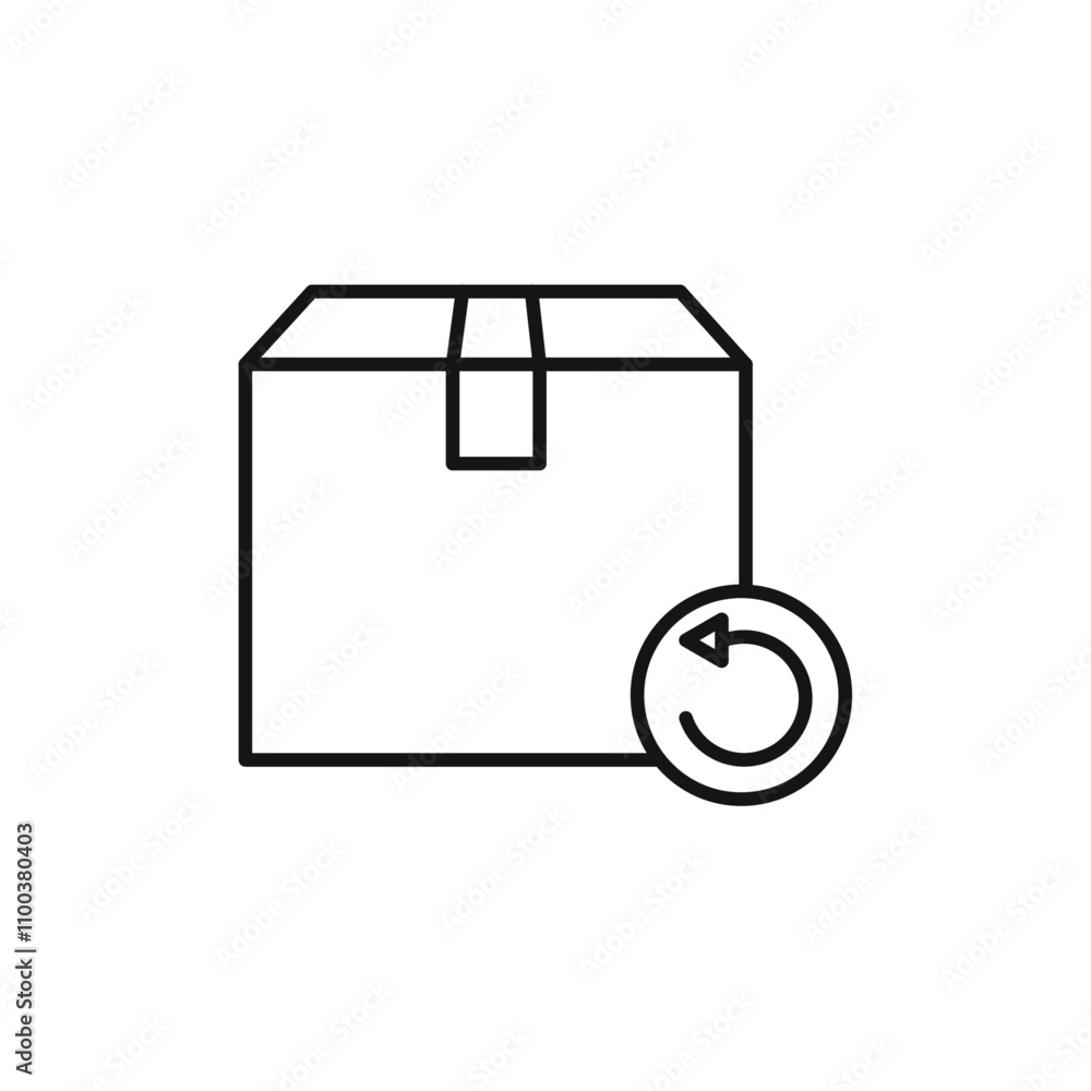 Poster Return purchase icon Isolated flat vector in outline