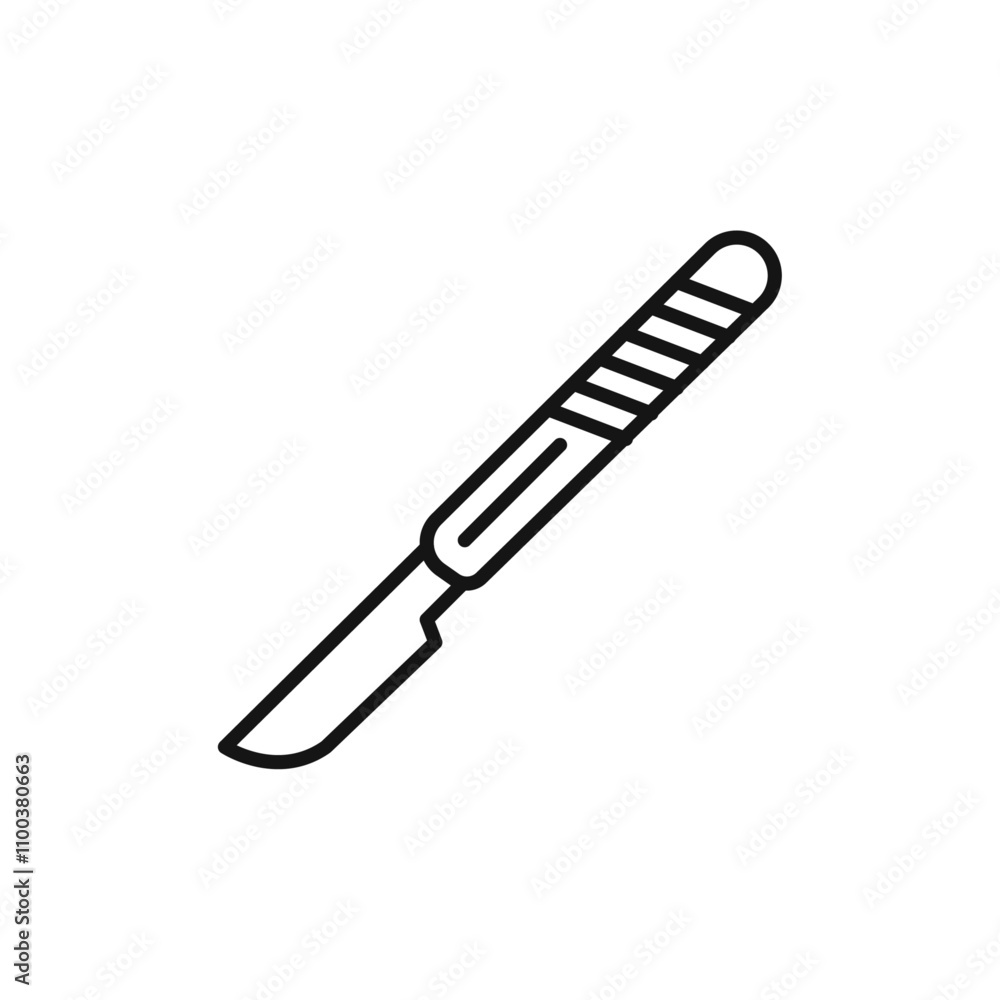 Aufkleber scalpel icon isolated flat vector in outline