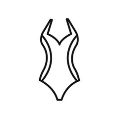 Obraz premium Swimsuit icon Isolated flat vector in outline