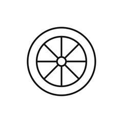 Fototapeta premium Tyre icon Isolated flat vector in outline