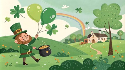 Obraz premium happy St. patrick's day background design template