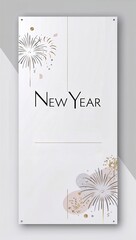 card for new year party invitation, sales promotion, or event advertising. Generative AI.