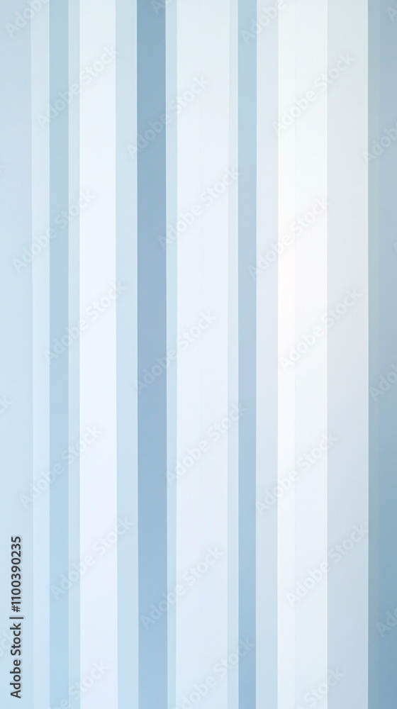 Poster abstract vertical lines create a calming blue gradient, evoking a sense of serenity and modern desig