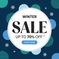 Winter sale discount Banner Template