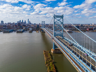 Benjamin Franklin Bridge in Philadelphia, Pennsylvania, USA