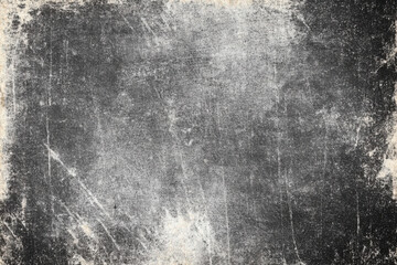 Obraz premium Abstract grunge texture effect, scratch and dust particle grain on white background. Dirt overlay or screen effect use for grunge and vintage image style
