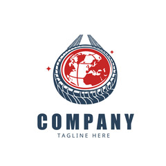 Fototapeta premium globe logo design template Earth log