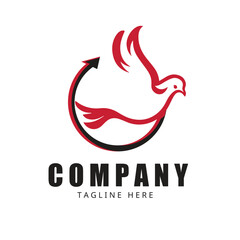 Obraz premium Bird logo design icon template