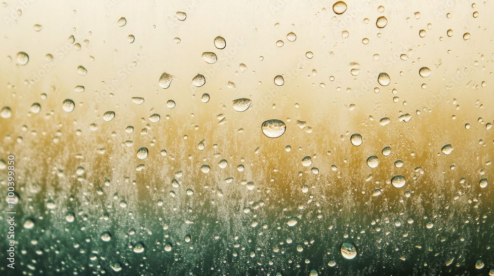 Aufkleber raindrops on window creating natural abstract pattern with gradient background