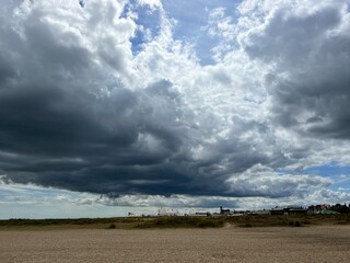 storm clouds over the sea