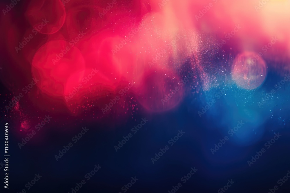 Poster abstract modern gradient background with dark blue and red glow.
