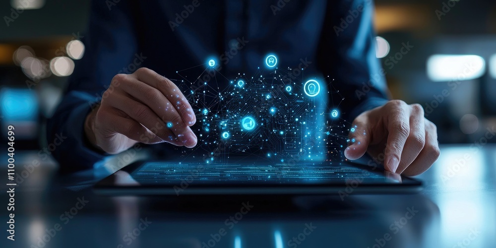 Poster digital transformation change management, internet of things (iot), new technology bigdata and busin