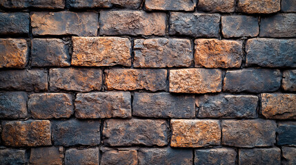 Obraz premium Weathered stone brick wall with rustic texture