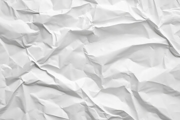 Obraz premium Abstract white crumpled and creased recycle paper texture background 