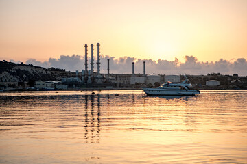 Obraz premium Sunrise in Marsaxlokk, Malta