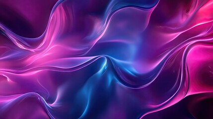 Obraz premium A mesmerizing blend of vibrant pink and blue flowing waves creates an ethereal and dynamic backdrop.