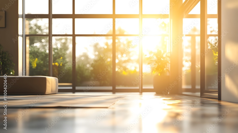 Poster elegant modern architecture with expansive windows b ai generated illustration