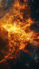 Fototapeta premium X-Ray Image of the Crab Nebula Showcasing Intricate Structures and High-Energy Emissions