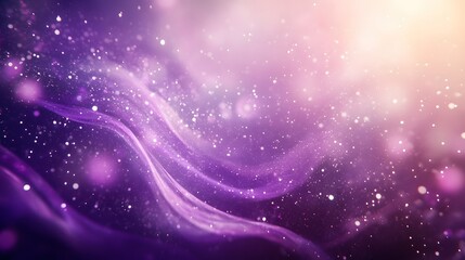 Obraz premium Futuristic abstract purple waveforms surrounded by l AI generated illustration