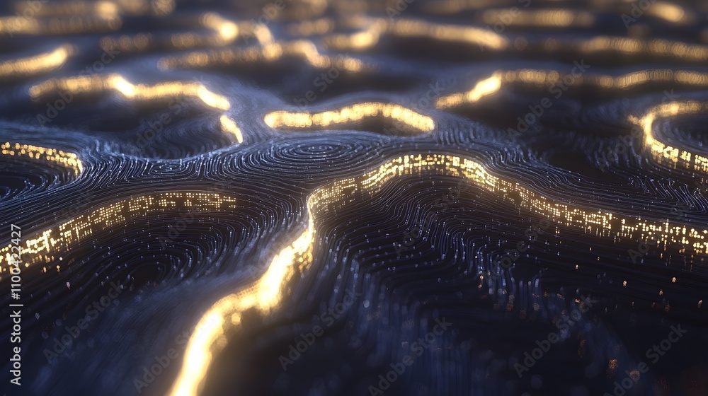 Poster futuristic representation of machine learning circui ai generated illustration