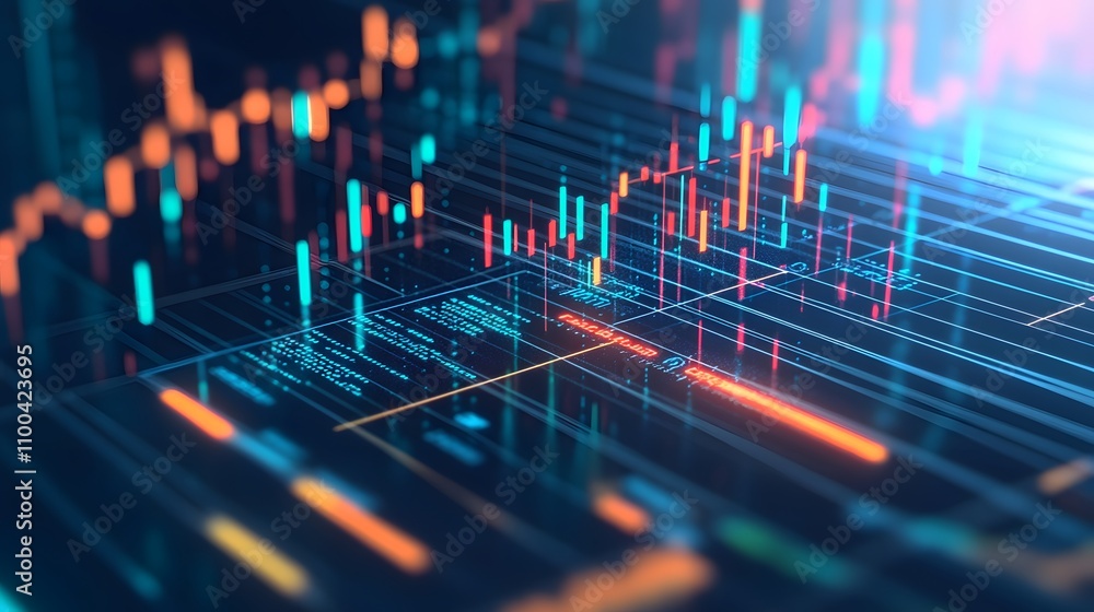 Aufkleber high tech data visualization showing a futuristic gr ecfc ai generated illustration