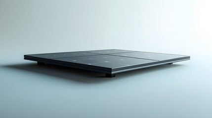 Isolated solar panel with sleek edges placed on a si AI generated illustration