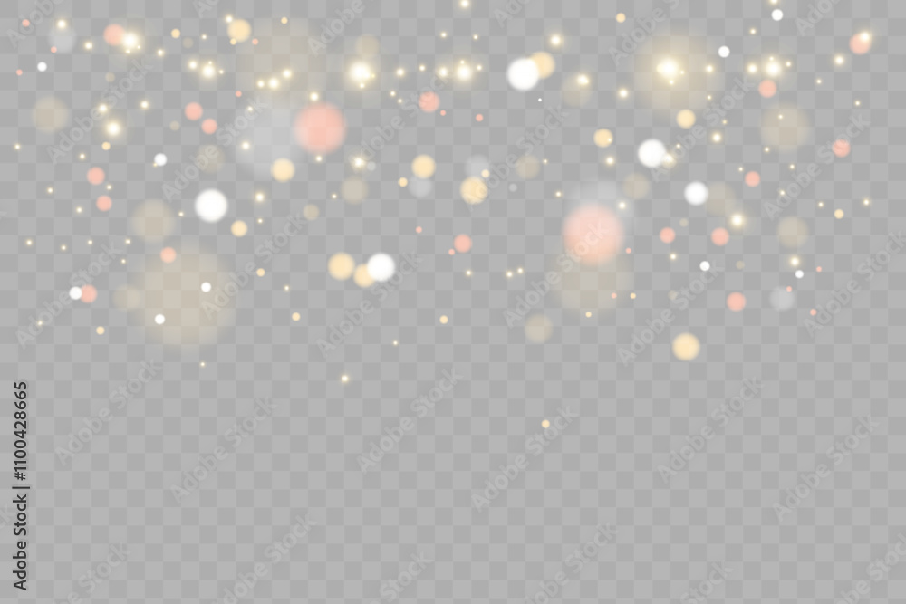 Poster sparkling glare light effects with colorful shimmer. beautiful lens flare effect with bokeh, glitter
