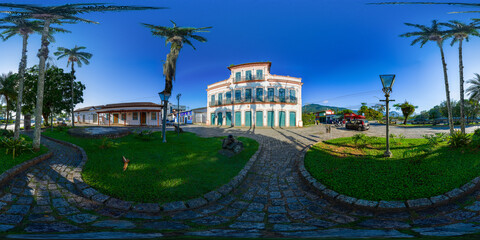 Ubatuba, Sao Paulo, Brazil - November 17, 2024 - Sobradao do Porto, building built in 1846