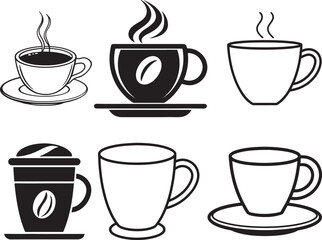 Obraz premium coffee cup icons