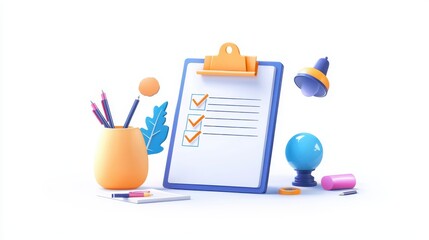 Hand-drawn clipboard with checklist on a white background, representing business tasks.