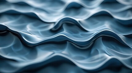 Obraz premium Abstract close-up of rippling water, showcasing smooth waves in varying shades of blue.